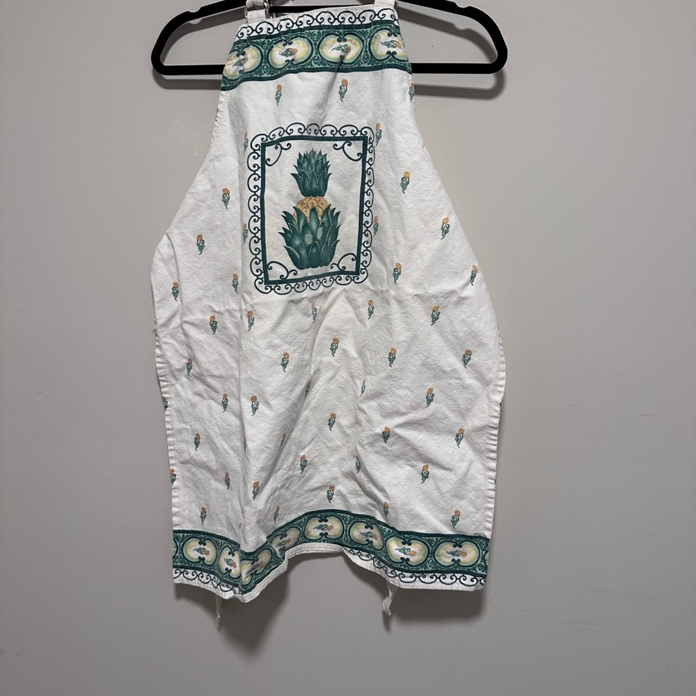 Vintage Pineapple Apron - Vintage Kitchen Linens